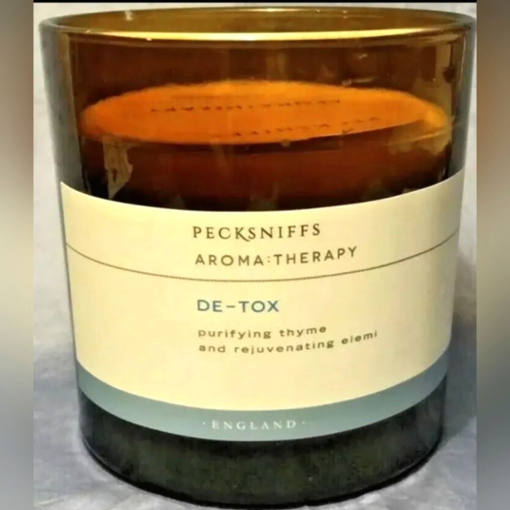Pecksniffs Aromatherapy Detox Thyme & Elemi 3 Wick Candle 515g 18.1oz HUGE